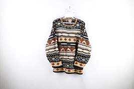 Vtg 90s Coogi Style Womens Medium Ed Bassmaster Marled Knit Tunic Sweater USA - $59.35