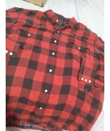 Polo Country Shirt Mens XL Red Plaid Button Up  - $25.35 CAD