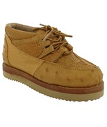 Kids Toddler Western Wear Shoes Real Crocodile Ostrich Skin Lace Up Snea... - $95.72 CAD