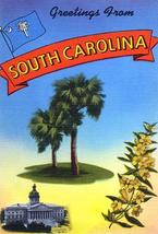 Greetings From South Carolina #2 - 1930&#39;s - Vintage Postcard Poster - £7.96 GBP+