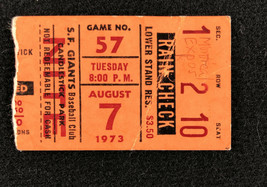 Willie McCovey HR #403 Ticket Stub San Francisco Giants vs Montreal Expos 8/7/73 - £15.65 GBP