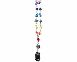 Mia Jewel Shop Wire Wrapped Tumbled Healing Gemstone Pendant Rainbow Chakra Chip - £14.23 GBP