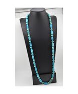 Navajo Mary W. Roanhorse Limited Edition Long Turquoise Necklace - $148.01