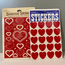 Vintage Hallmark &amp; Draper International Hearts Valentine’s Day Stickers - $19.99