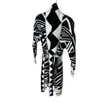 Anthropologie black/white Long line belted sweater - $80.00