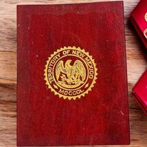 New Mexico Territory Tobacco Leather Premium 1910's Red Leather Tobbaciana - $19.87