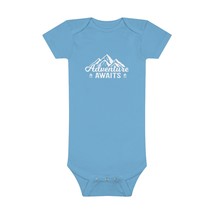 Baby Short Sleeve Adventure Awaits White Onesie Rib Cotton Lap Shoulder - $22.66