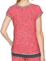 Layla Womens Short Sleeve Novelty Top Size Medium Color Coral Pink - £35.04 GBP