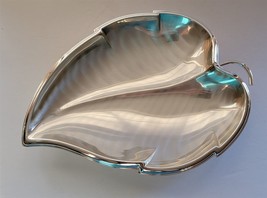 Vtg Reichhart Leaf Shaped Silverplate Trinket Catch-all Footed Dish West Germany - £7.00 GBP