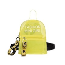 Mini Transparent PVC Women Backpack New Zipper Back Pack Casual Fashion Strap  J - £52.18 GBP