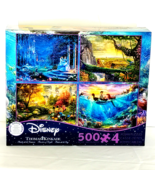 Disney Thomas Kinkade 4-In-1 Multi-Pack 500 Piece Jigsaw Puzzles Unopened - £9.73 GBP