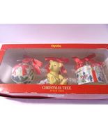 Spode Ornaments 2005 Christmas Tree Set 3 Teddy Bear Gift Present Bauble... - $41.74 CAD