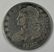 1833 50C Bust Half Dollar in Very Good VG Condition, Some Toning - $87.11