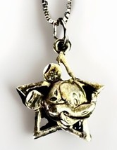 VTG Retired Sterling Silver MICKEY MOUSE Van Dell Star Charm Pendant Necklace - $55.12