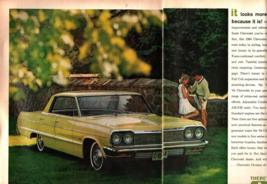 1963 CHEVROLET Chevy Impala Goldwood Yellow 4-door Sedan 2-page Vintage ... - $24.11
