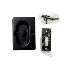 Emtek 2102US19 3-1/2&quot; H Solid Brass Privacy Pocket Door Lock - Flat Black - €24,98 EUR