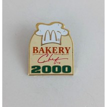 Vintage 2000 Bakery Chef McDonald&#39;s Employee Lapel Hat Pin - £7.26 GBP