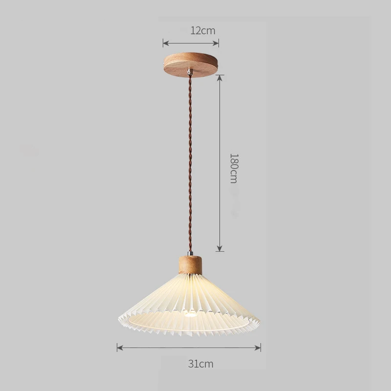  pleated Pendant Lamp  Style Lighting Fixture Kitchen Indoor room Pendant Lights - £266.46 GBP