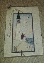 13.5x20.5 Inch Lighthouse Tapestry Wall Hanging Unframed Decor Beach Life Anew - £19.60 GBP