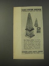 1956 Saks Fifth Avenue Crystal Obelisk Ad - The flame within - £14.77 GBP