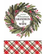 Merry Christmas Grandson &amp; Wife - Juvenile Christmas Greeting Card - 21286 - $51.04 MXN