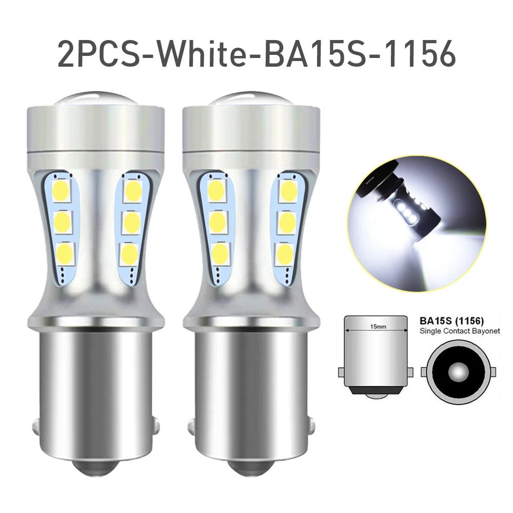 2X BA15S W16W T15 P21W 1156 1157 7443 LED Bulb White Car Reverse Light For  Dust - £116.80 GBP