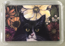 Cat Art Acrylic Small Magnet - Lenny - $4.00