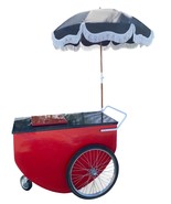 RED COOLER CART BEVERAGES COLD DRINKS CART MOBILE DRINKS CART FANCY PUSH... - $4,900.00