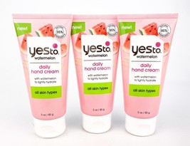 Yes To Watermelon Daily Hand Cream All Skin Types 3oz Lot of 3 - £10.95 GBP