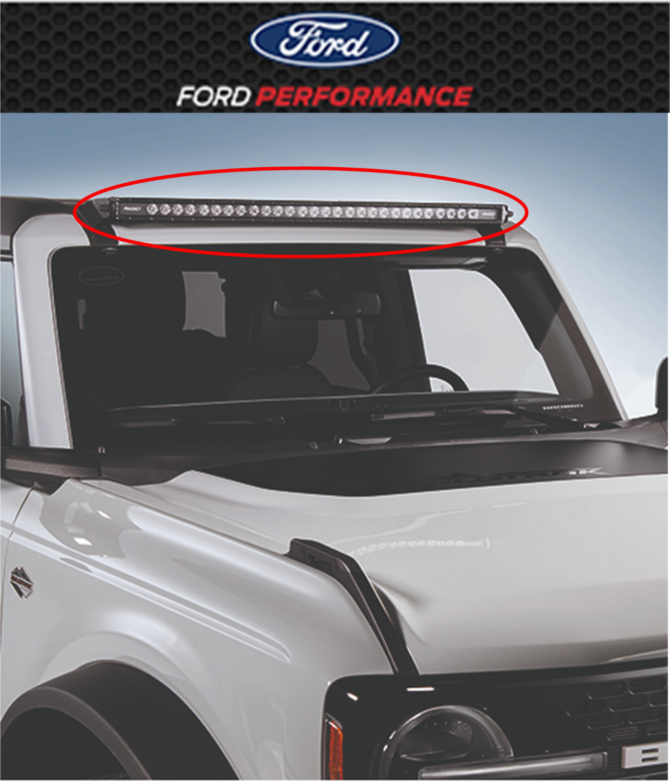 Primary image for 2021-2023 Bronco Light Bar By Ford Performance ( Brand New) SAVE $200 *Last one!