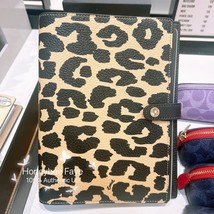 NWT Coach Notebook With Leopard Print In Gold/Leopard Fast Shipping cbg94 - $103.95