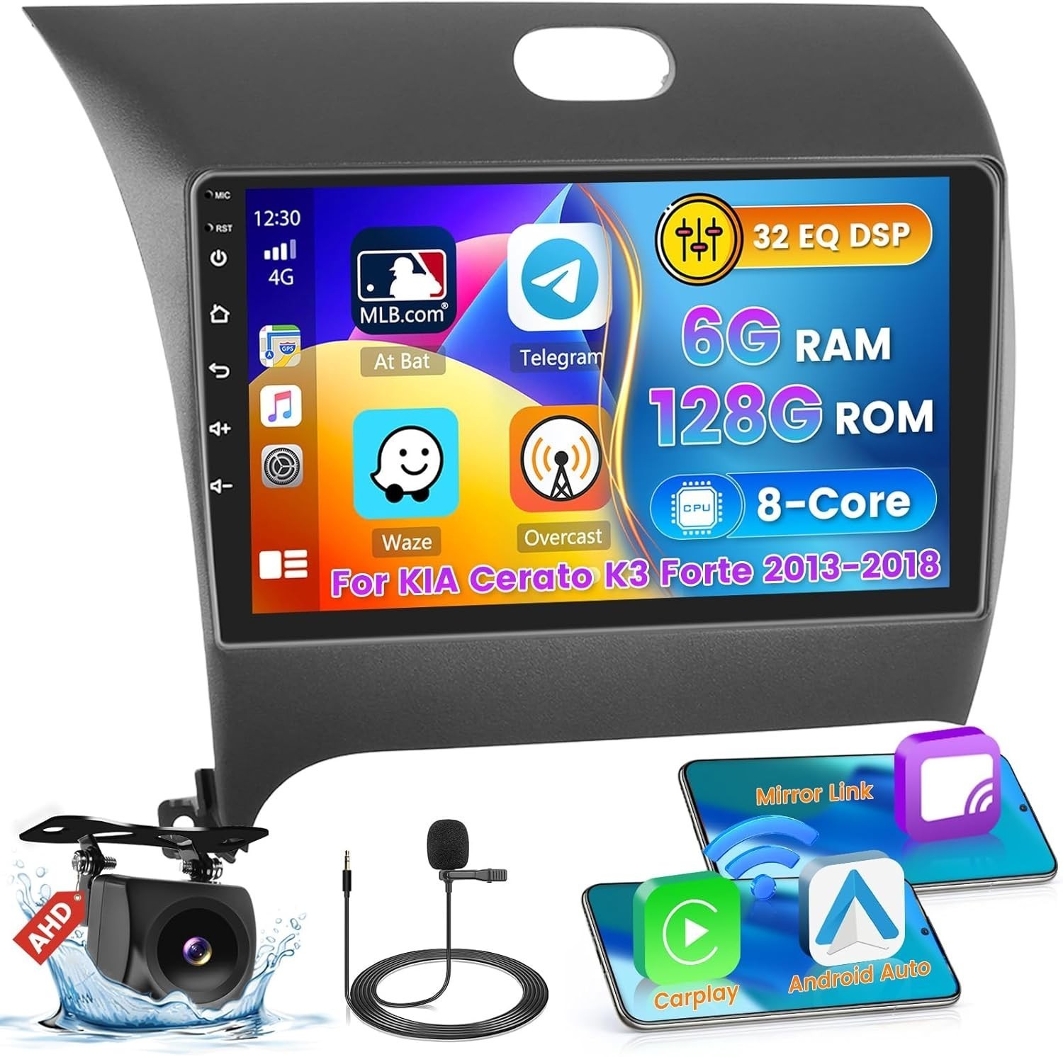 8 Core 6G+128G  for KIA Cerato K3 Forte 2013-2018 Android Radio Wireless... - $99.95