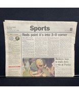 Columbus Dispatch Newspaper Sports Page Reds Vs Pirates Game 5 Vintage 1990 - $22.49