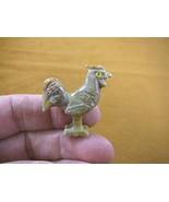 (Y-CHI-RO-14) tan ROOSTER chicken carving SOAPSTONE stone figurine cock ... - £6.84 GBP