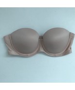 Wolford Sheer Touch Bra 32B Nude Smooth Padded Push Up Strapless Hook Eye - £40.88 GBP