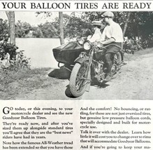 Goodyear Motorcycle Tires 1925 Advertisement United States Balloon DWCC10 - $29.99