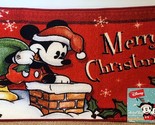 Disney Mickey Mouse Santa On Chimney Merry Christmas Accent Rug  20x32” NWT - $18.99