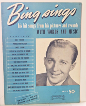 Bing Sings Music Book 1940 Piano Ukulele Guitar &amp; Banjo 46 pages - £7.90 GBP