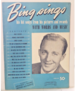 Bing Sings Music Book 1940 Piano Ukulele Guitar &amp; Banjo 46 pages - £7.83 GBP