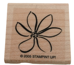 Stampin Up Rubber Stamp Flower Outline Petals Card Making Spring Summer Garden - £2.23 GBP