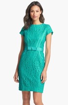 Taylor Cap Sleeve Lace Dress Sz 10 Turquoise - $60.98