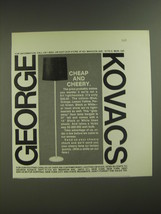 1974 George Kovacs Floor Lamp Advertisement - Cheap and Cheery - $18.49