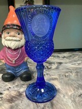 VINTAGE AVON FOSTORIA BLUE COBALT WINE GLASS / GOBLET - $4.99
