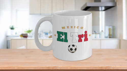 Primary image for El Tri Mug Mexico National Team Futbol Soccer World Cup Flag Tricolor Gift Ceram