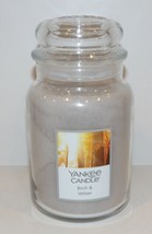 WONDERFUL HTF YANKEE CANDLE 1632002 BIRCH &amp; VETIVER 22 OZ LARGE JAR CANDLE - $38.60