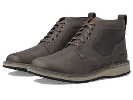 Clarks Men&#39;s Gravelle Top Oxford Boot, Dark Grey Leather, 10 Wide - $64.25