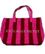 Victoria&#39;s Secret 2-Tone Pink Vintage Beach Bag Canvas Tote - £19.28 GBP