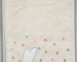 Fabric Embroidered Table Runner ,14&quot;x 72&quot;, HAPPY EASTER BUNNY &amp; FLOWERS, HL - $24.74