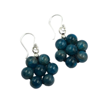 Neon Apatite Gemstone 8 mm Round Beads 1.80&quot; beads Earring BE-53 - £8.55 GBP