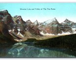 Moraine Lake Valley of the Ten Peaks Alberta AB Canada UNP DB Postcard T6 - $2.92